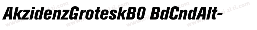 AkzidenzGroteskB0 BdCndAlt字体转换